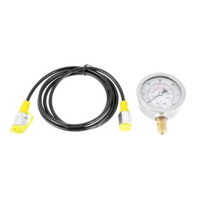 Hydraulic Hose Test Point Coupling M16*2-BSP1/4 + 0~600BAr 8500PSI Gauge   Hose