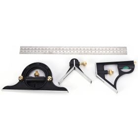 Stainless Steel Angle Ruler 0-180Â° Combination Tri Square 0.01 Protractor Measure Tool