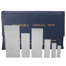 6 Pcs Steel Adjustable Parallel Block Set 3/8~2-1/4in Adjustment Range for Accurate Measurement