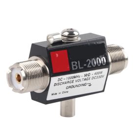 Yinitone BLâ€‘2000 Coaxial Lightning Surge Protector PL259 Female to PL259 Female Coaxial Lightning Arrestor