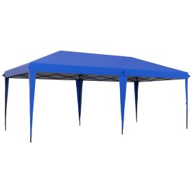 Outsunny 10' x 19.2' Pop Up Canopy Tent, Heavy Duty Tent for Parties, Outdoor Instant Gazebo Sun Shade Shelter with Carry Bag for Catering, Event