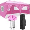 10'x20' Folding Canopy with 6 Removable Sidewalls Outdoor Event Shelter UPF 50+ Gazebo Portable Tents for Parties Beach Camping Wedding EZ Pop Up Cano