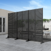 72" H×47" W Metal Privacy Screen Outdoor Privacy Screen Freestanding, Outdoor Privacy Screens and Panels for Patio Lawn Deck
