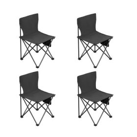 4 Pack Folding Camping Chairs with Carrying Bag, Lawn Chairs Camp Chair Beach Chair Portable Folding Camping Chairs Lightweight Foldable Sports C