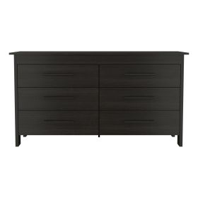 6 Drawer Double Dresser Wezz, Bedroom, Black