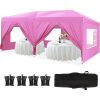 10'x20' Folding Canopy with 6 Removable Sidewalls Outdoor Event Shelter UPF 50+ Gazebo Portable Tents for Parties Beach Camping Wedding EZ Pop Up Cano