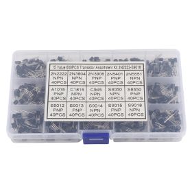600Pcs 15 Types Mixed Transistors TOâ€‘92 Assortment Transistor Box Kit
