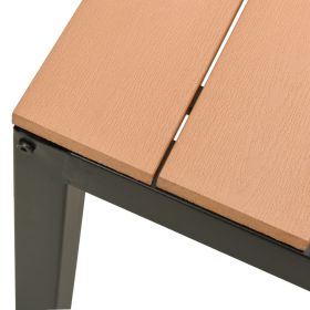 vidaXL Patio Bench 43.3" Steel and WPC Brown and Black (Option: as picture)