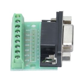 DB9 Female Terminal Breakout Board 9 Position Screw Adapter for RS232 RS485 Connector (Option: as picture)