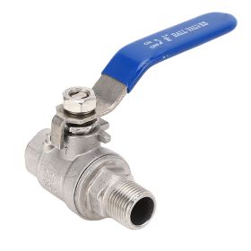 Full Port Ball Valve 3/8 Inch BSPT Male and Female Thread Pipe Fitting 16kg Stainless Steel Ball Valve (Option: as picture)