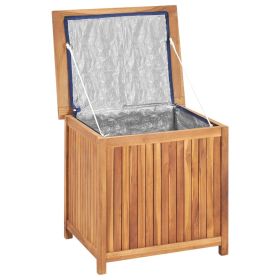 vidaXL Patio Storage Box 23.6"x19.7"x22.8" Solid Wood Teak (Option: as picture)