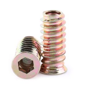 Wood Furniture Threaded Insert Steel Nuts Hex Socket Screw in Nut (M6*25mm) (Option: M6*25mm)