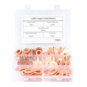 110pcs Dent Pulling Puller Rings Triangle OT Round for Car Body Welding Repair Tool Set (Option: as picture)