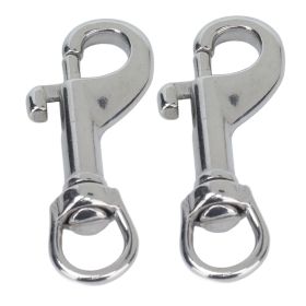 2Pcs Single Ended Bolts Hook 316 Stainless Steel Bolts Snap Rotating Hooks for Dog Collar 65mm (Option: as picture)