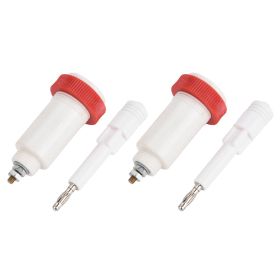 White and Red Banana Cross Jack High Voltage Connectors Plugs & Sockets (Option: as picture)