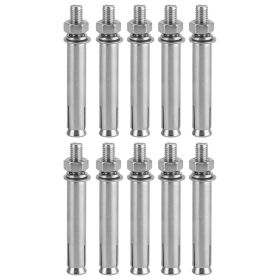 10pcs M8x80 Expansion Screws 304 Stainless Steel Expansion Bolts Hand Tool Accessory (Option: as picture)