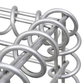 vidaXL Gabion Basket Post 15.7"x15.7"x55.1" Iron (Option: as picture)