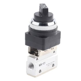 1pc MOV-01 2-position 2-way G1/8 Hand Control Air Pneumatic Mechanical Valve (Option: as picture)