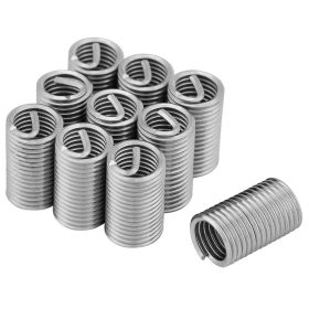 10 Pcs 304 Stainless Steel Wire Screw Sleeve Inserts Thread Repair Kit M8x1.25x3D (Option: as picture)