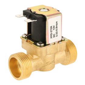 1pc DC12V G3/4 Normal Closed Brass Electric Solenoid Valve for Water (Option: as picture)