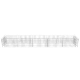 vidaXL Gabion Raised Bed Galvanized Steel 177.2"x35.4"x19.7" (Option: as picture)