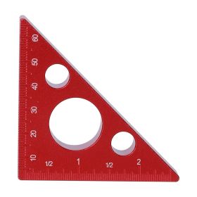 2in/6cm Right Angle Triangle Height Ruler Aluminum Alloy Woodworking Measuring Tool (Option: as picture)