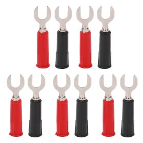 10Pcs J.20019 6mm U Shaped Plug High Pressure Resistant U Type to Banana Plug Adapter with 4mm Jack (Option: as picture)