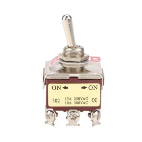 On ON 2 Position Toggle Switch 3PDT 9 Pin 12mm 15A/250VAC 10A/380VAC (Option: as picture)