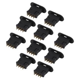 10Pcs 13.050 10Pcs 13.051 MPX Black Octagonal Plug Pure Copper Gold Plated Injection Molding Model Battery Plug (Option: as picture)