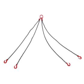 Chain Sling 1.5m 4 Leg Steel Chain Lifting Sling for Factory Building Site Mining Harbor Construction 3T (Option: 3T)