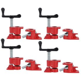 4Sets 3/4" Quick Release Heavy Duty Wide Base Iron Wood Metal Clamp Set Woodworking Workbench (Option: as picture)