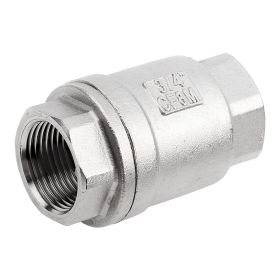 3/4" Female Thread in Line Spring Check Valve Stainless Steel Vertical Valve WOG 1000 (Option: as picture)