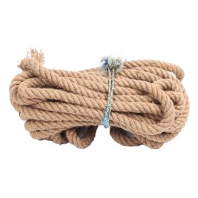 Twisted Yellow Hemp Rope Twisted Natural Thick Jute Rope Hammock Swing Boat Railing 40mm 800kg Bearing (Option: 40mm)