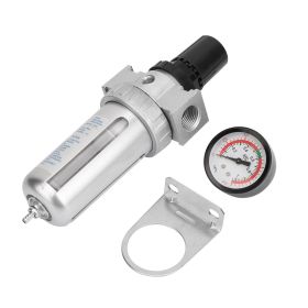 BSP 1/2" Air Compressor Moisture Water Trap Filter Regulator with Mount Connection (Option: as picture)