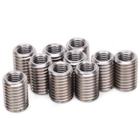 10Pcs Reducer Nut Stainless Steel Repair Sleeve M8 Female and M12 Male Thread Conversion (Option: as picture)