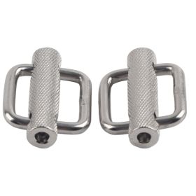2Pcs Slide Buckle 316 Stainless Steel Rectangle Adjustable Knurled Roller Belt Buckles50mm (Option: 25mm)