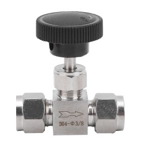 304 Stainless Steel Valve 2â€‘Way High Pressure Needle Flow Control for Water Gas LiquidÐ¤3/8 (Option: 3to8)