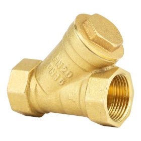 3/4" BSPP Female Thread Y Shaped Brass Strainer Filter Valve Connector for Water Oil Separation (Option: as picture)