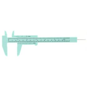 150mm High Accuracy Plastic Double Rule Scale Vernier Caliper Measuring Tool 0.5mm(Green) (Color: Green)