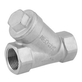 3/4" DN20 PT Thread Stainless Steel Y Type Strainer Pump Filter for Water Oil Gas (Option: as picture)
