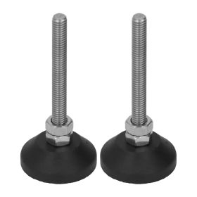 2PCS Furniture Glide Swivel Leveling Mounts Adjustable Nylon Rubber Base Leveling Pads D30xM6x50 (Option: as picture)