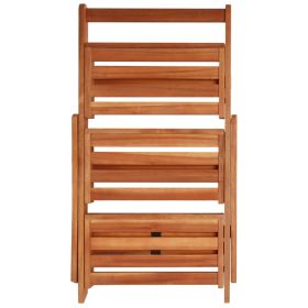 vidaXL Suport de plante, 3 niveluri, 50x63x80 cm, lemn masiv de acacia (Option: as picture)