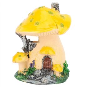 1Pc Mushroom House Sculpture Lawn Garden Art Decoration Courtyard Patio Ornaments (Option: as picture)