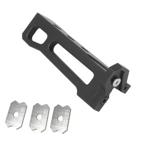 Woodworking Edge Trimmer Aluminum Alloy Manual Wood Edge Planer Arc Woodworking Scraper with 3 Blades (Option: as picture)
