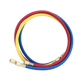 AC Charging Hose Tube HVAC Air Condition Refrigerant Manifold Set for R22 Refrigeration Tri Color 0.9meter (Option: as picture)