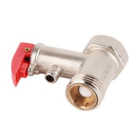 1Pc Safety Valve Water Heater Pressure Relief Check Brass Nickel Plated 0.9MPa G1/2in (Option: as picture)