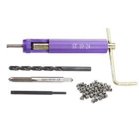 50pcs Stainless Steel Coiled Wire Helical Screw Thread Inserts Kit Imperial 10-24UNC x 1.5D (Option: as picture)