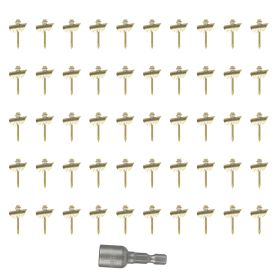 50PCS 2 Inch Fence Fastener Nails Galvanized Stainless Steel Fence Staple for Wire Mesh and Woven Fencing (Option: as picture)