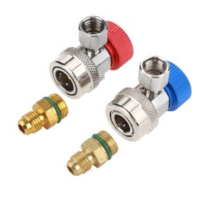 R134 A/C Low/High Quick Connector Air Conditioning Coupler Adapter with Cap (Option: as picture)