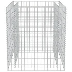vidaXL Gabion Raised Bed Galvanized Steel 35.4"x35.4"x39.4" (Option: as picture)